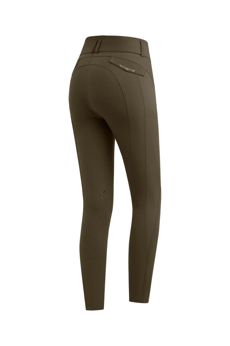 Comfort Ride Glam Damen Reithose mit Vollbesatz Green Brown 36