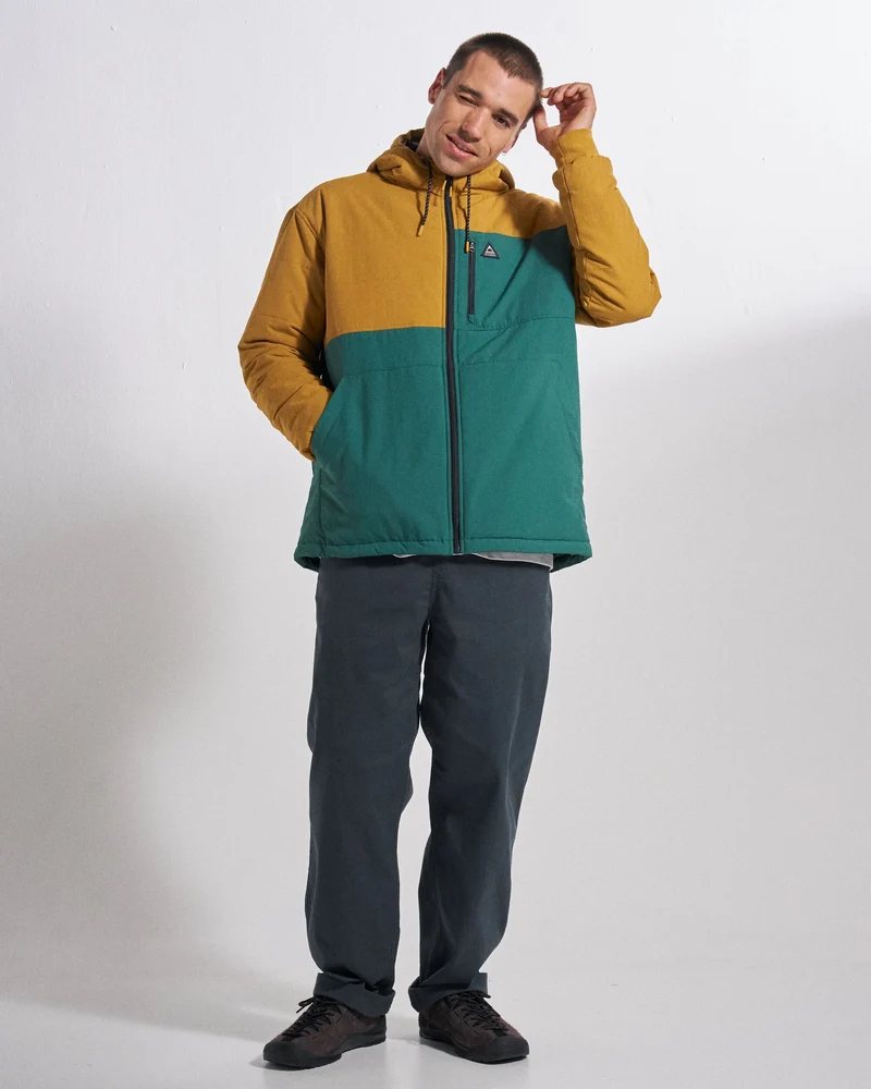Oceanic Isolierte Full-Zip-Jacke - Staubiges Ocker/Tiefes Ozeanblau
