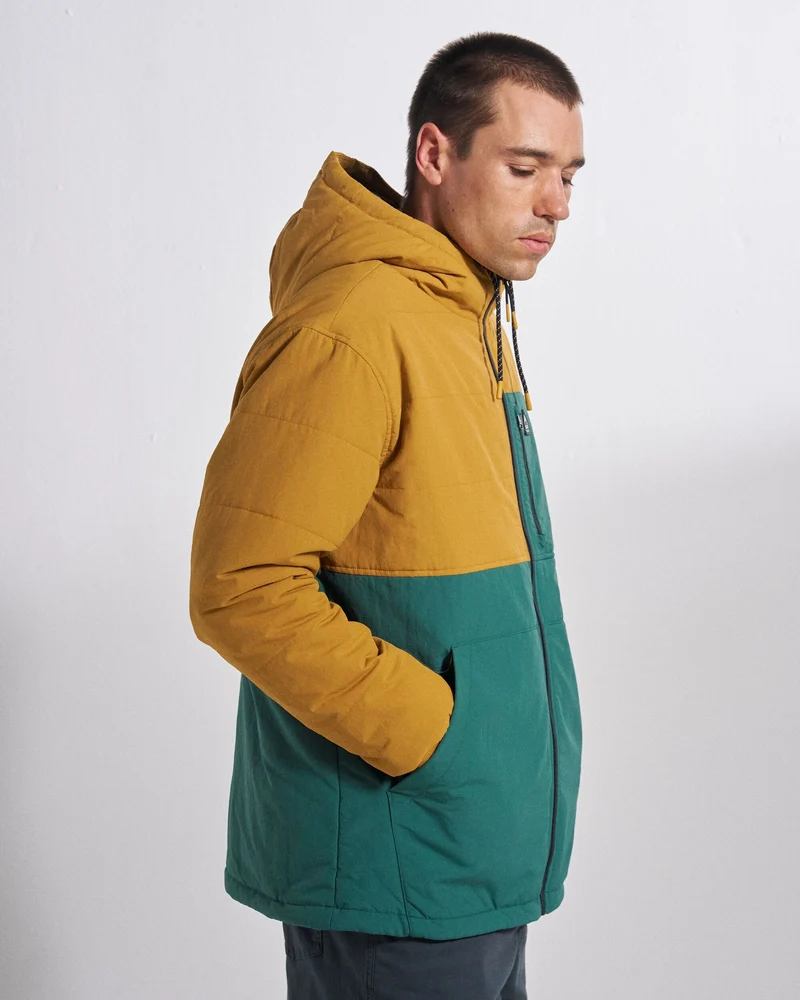 Oceanic Isolierte Full-Zip-Jacke - Staubiges Ocker/Tiefes Ozeanblau