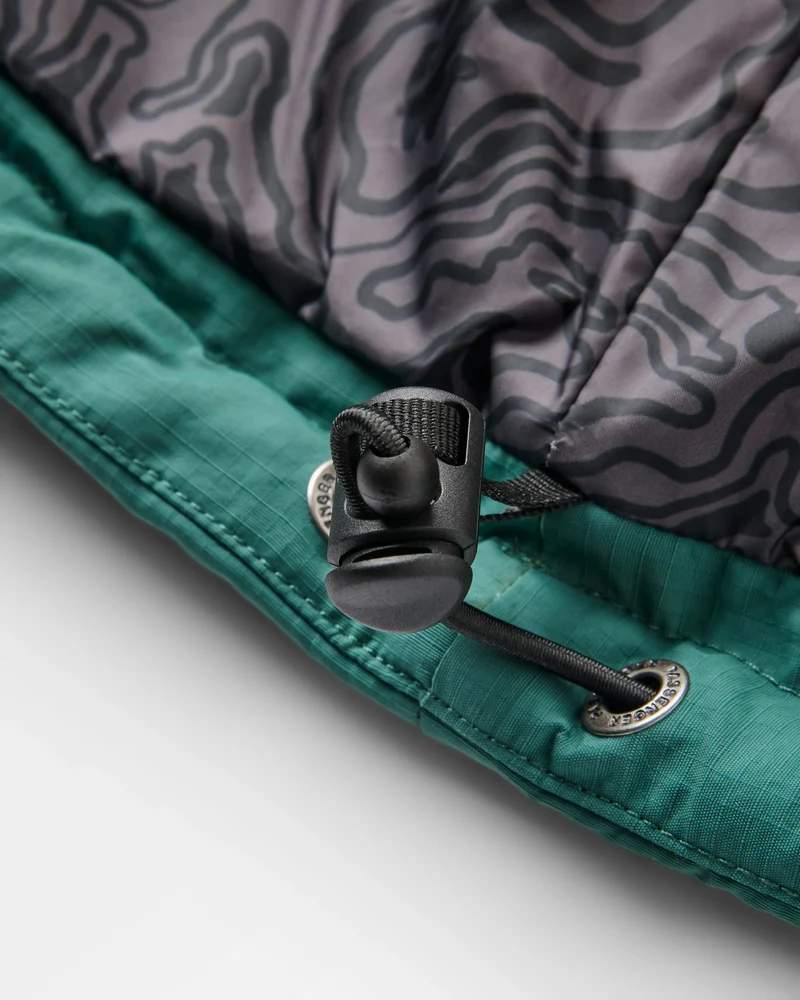 Oceanic Isolierte Full-Zip-Jacke - Staubiges Ocker/Tiefes Ozeanblau