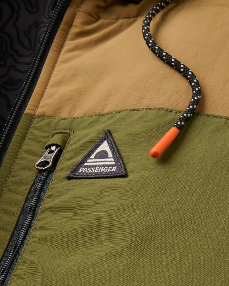 Oceanic Isolierte Full-Zip-Jacke - Karamell/Khaki