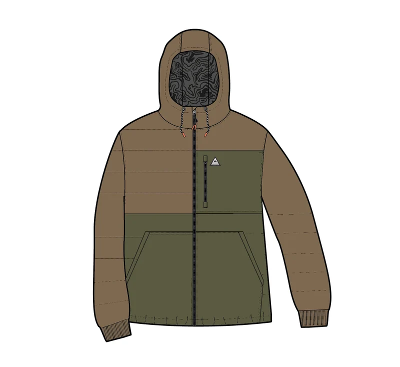 Oceanic Isolierte Full-Zip-Jacke - Karamell/Khaki