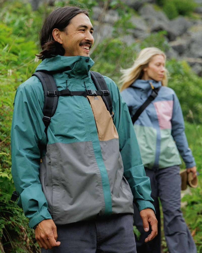 Trailscape Herren Wasserdichte Jacke - Tiefes Ozean/Schiefergrau