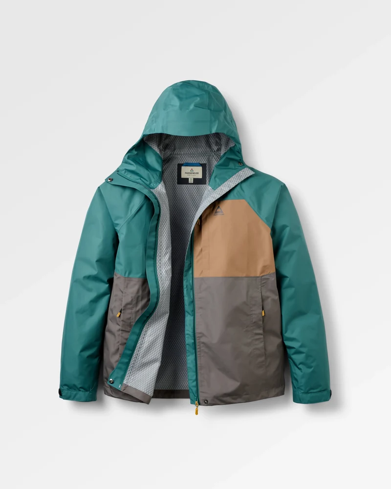 Trailscape Herren Wasserdichte Jacke - Tiefes Ozean/Schiefergrau