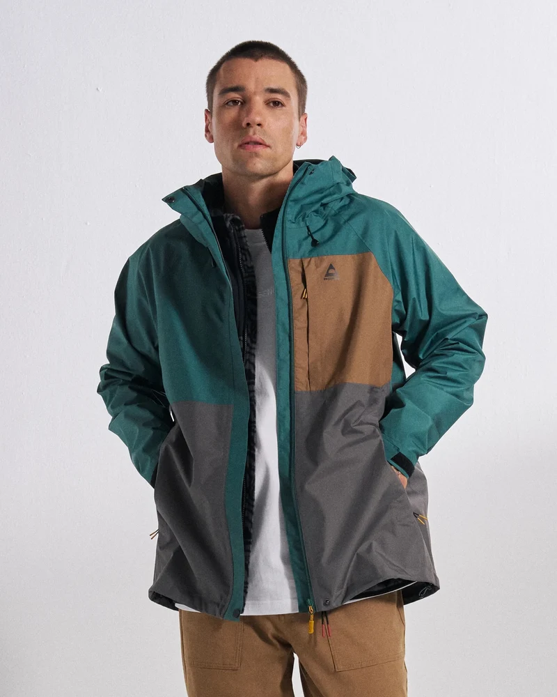 Trailscape Herren Wasserdichte Jacke - Tiefes Ozean/Schiefergrau
