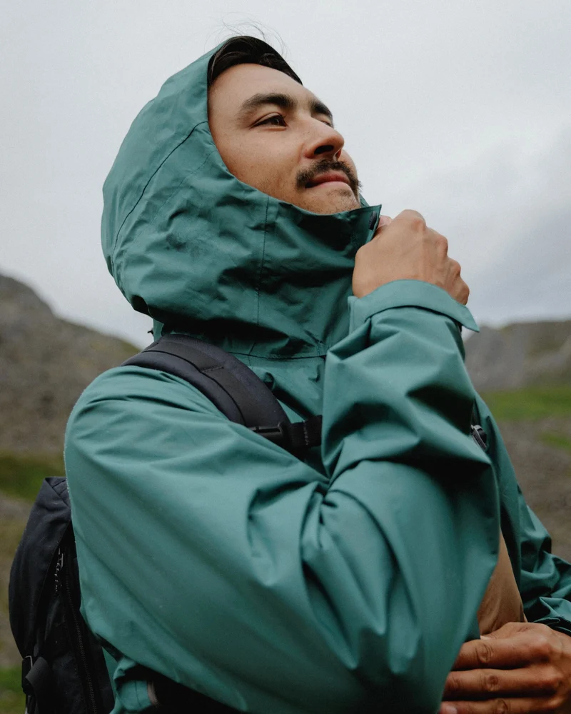 Trailscape Herren Wasserdichte Jacke - Tiefes Ozean/Schiefergrau