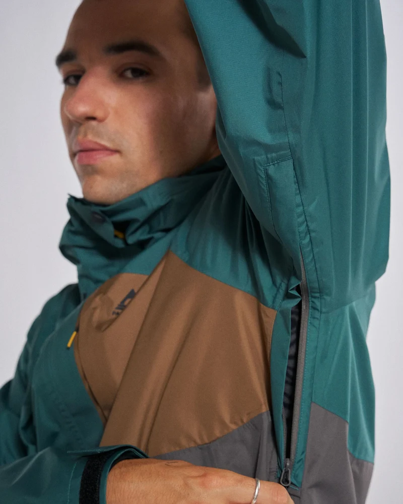 Trailscape Herren Wasserdichte Jacke - Tiefes Ozean/Schiefergrau
