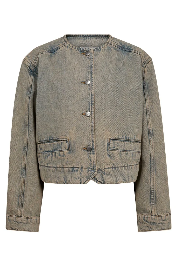 Mauracc Denim Jacket 504160 | Sand | Co'couture