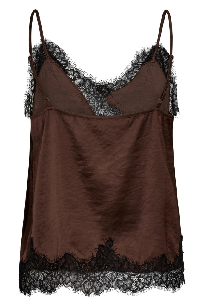 Iduncc Lace Top 503999 | Dark Brown | Co'couture