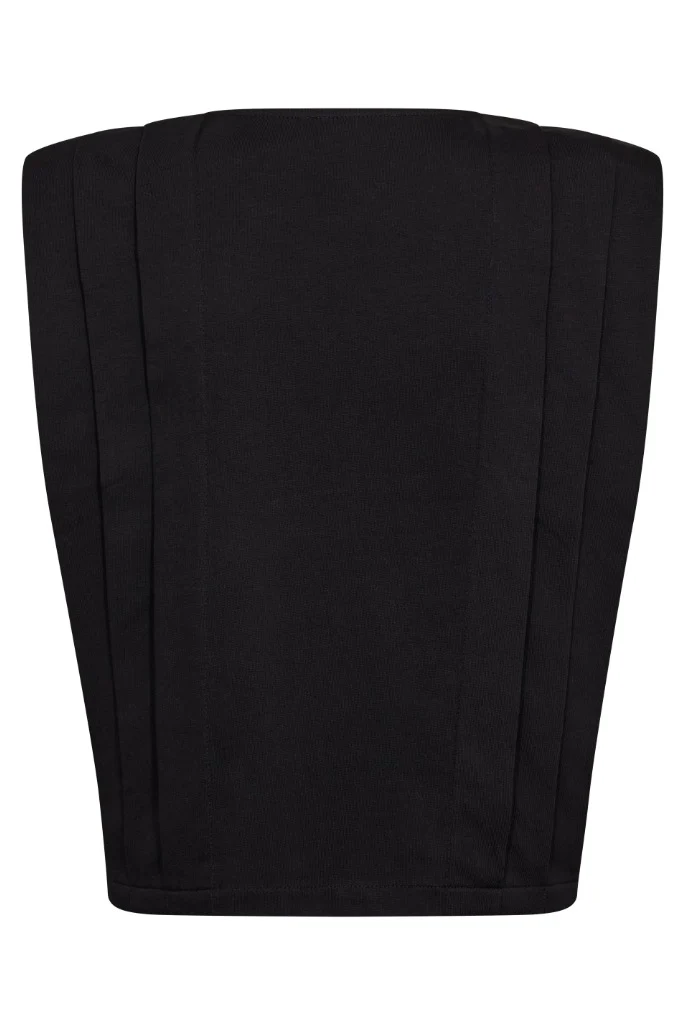 Zellicc Padded Pleat Top 505626 | Black | Co'couture