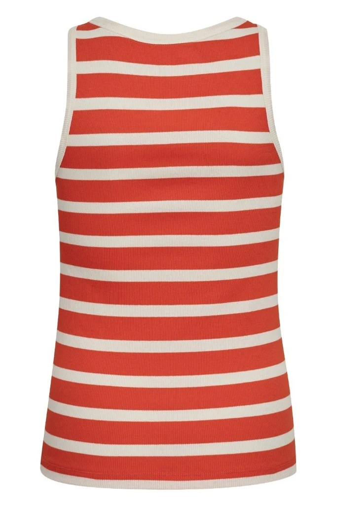 Grannycc Rib Emb. Tank Top 503906 | Offwhite Flame | Co'couture