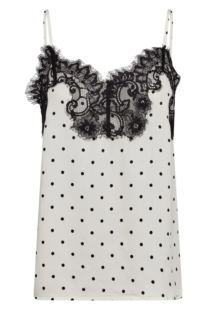 Amelicc Dot Lace Singlet 503921 | Off white | Co'couture