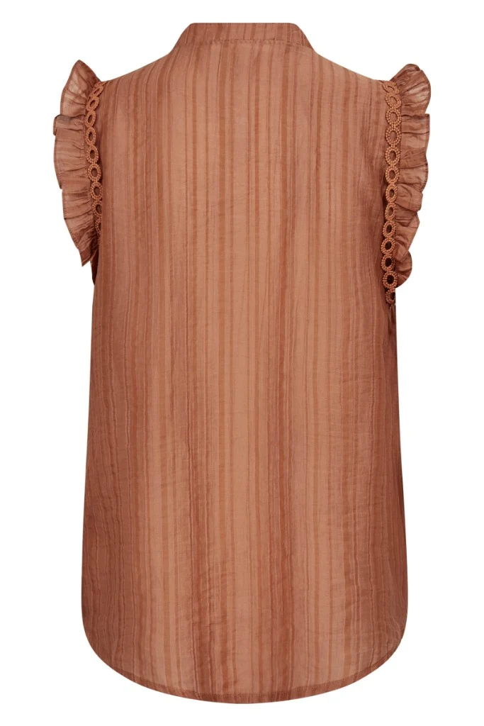 Reggiecc Frill Top 503899 | Suntan | Co'couture