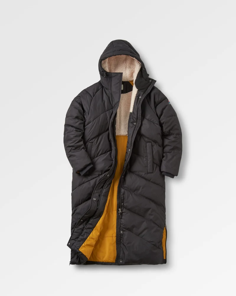 Tasman Long Isolierte Jacke - Schwarz
