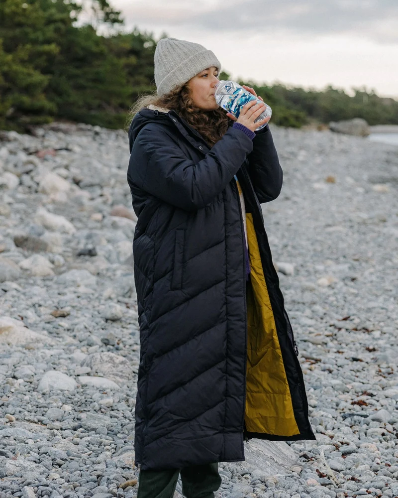 Tasman Long Isolierte Jacke - Schwarz