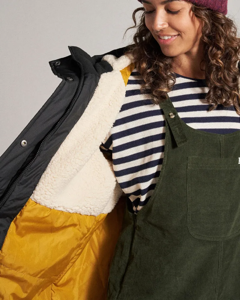 Tasman Long Isolierte Jacke - Schwarz
