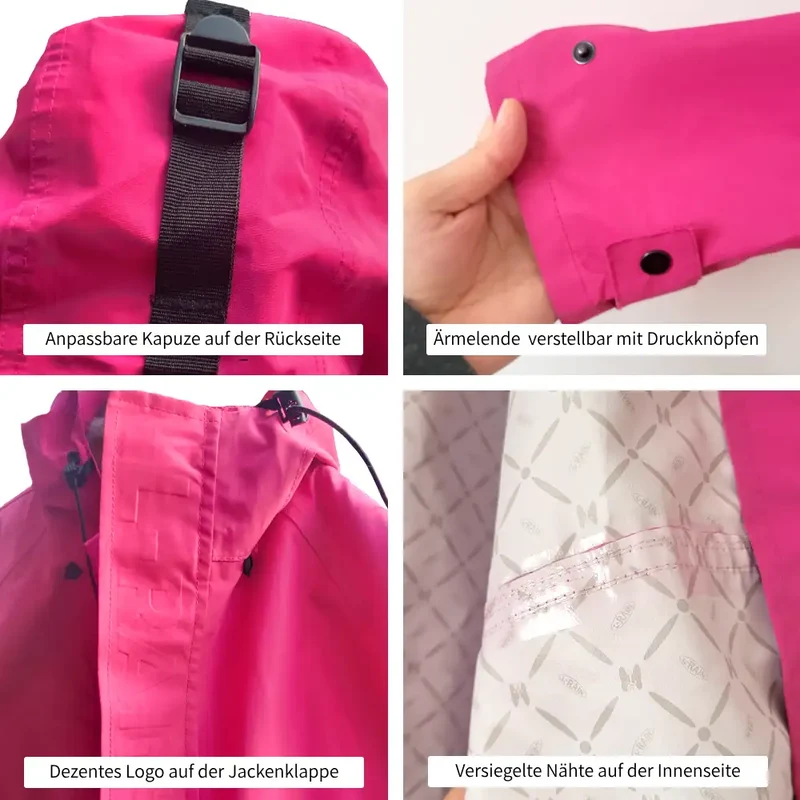 Weite Regenjacke Damen kurz