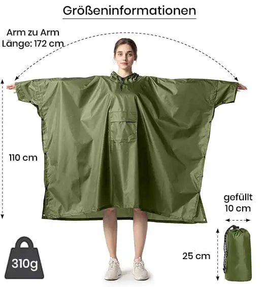 Fahrrad Regencape Herren XXL - 3in1