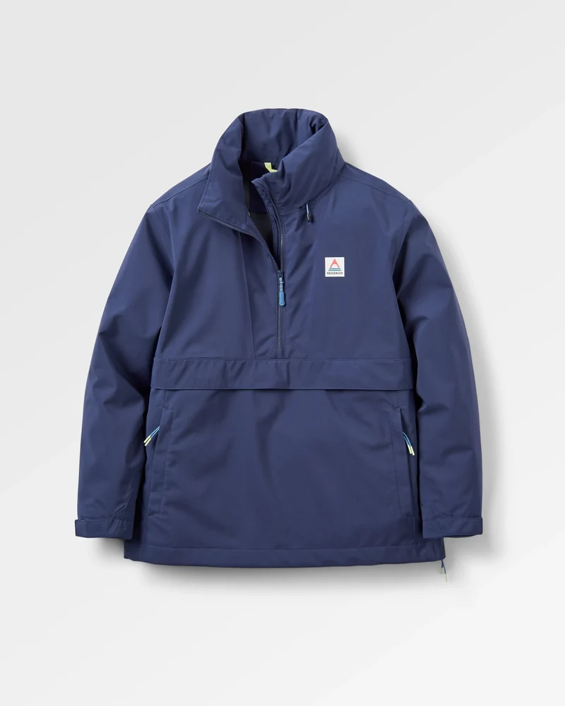 Skyline Wasserdichter Anorak - Sattes Marineblau