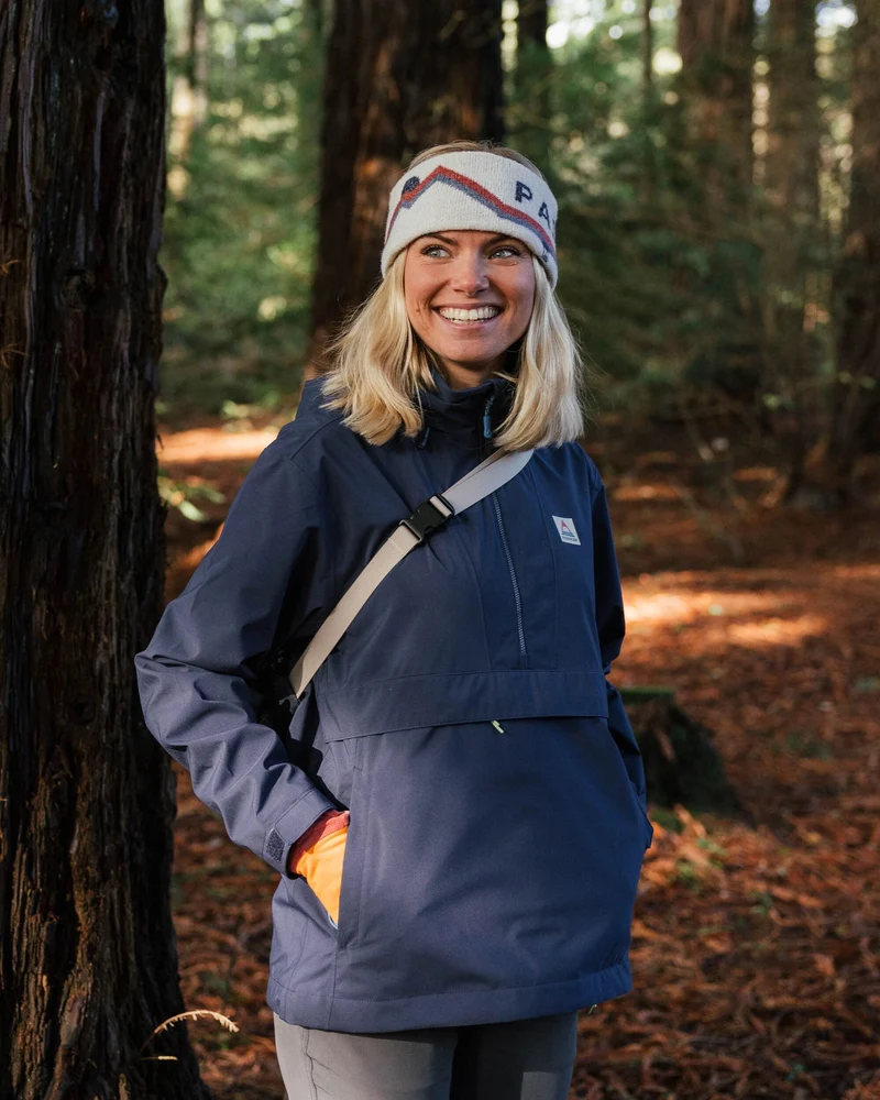 Skyline Wasserdichter Anorak - Sattes Marineblau
