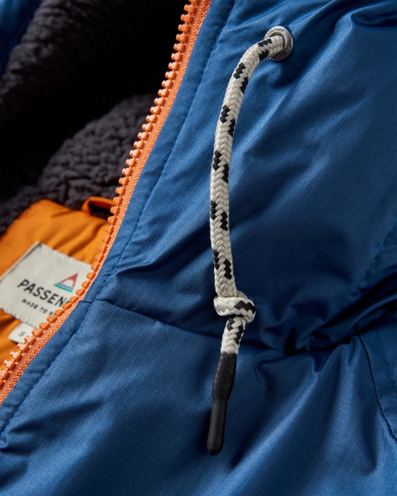 Waves Sherpa Lined Surf-Poncho - Dark Denim/ Deep Navy