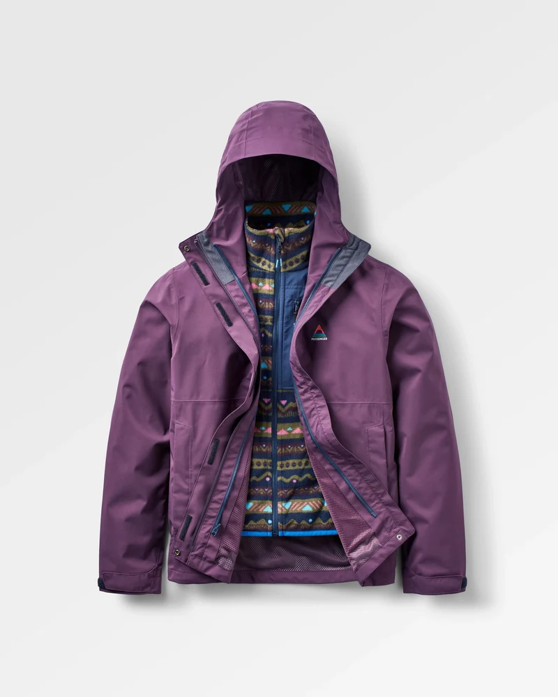 Breckenridge Wasserdichte 3-in-1-Jacke - Tiefes Pflaume