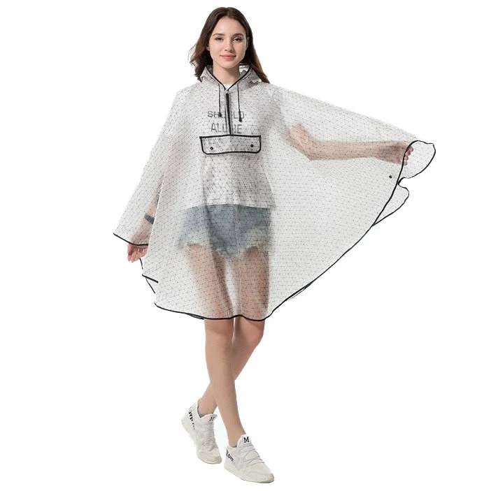 Regenponcho durchsichtig - wiederverwendbar
