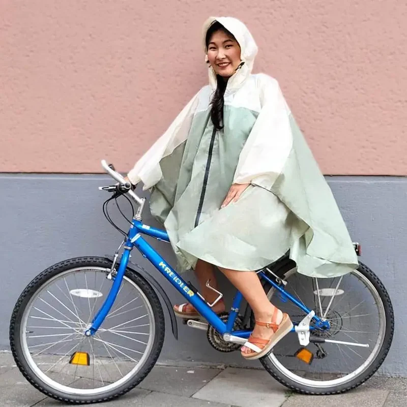 Damen Regenponcho zum Fahrradfahren