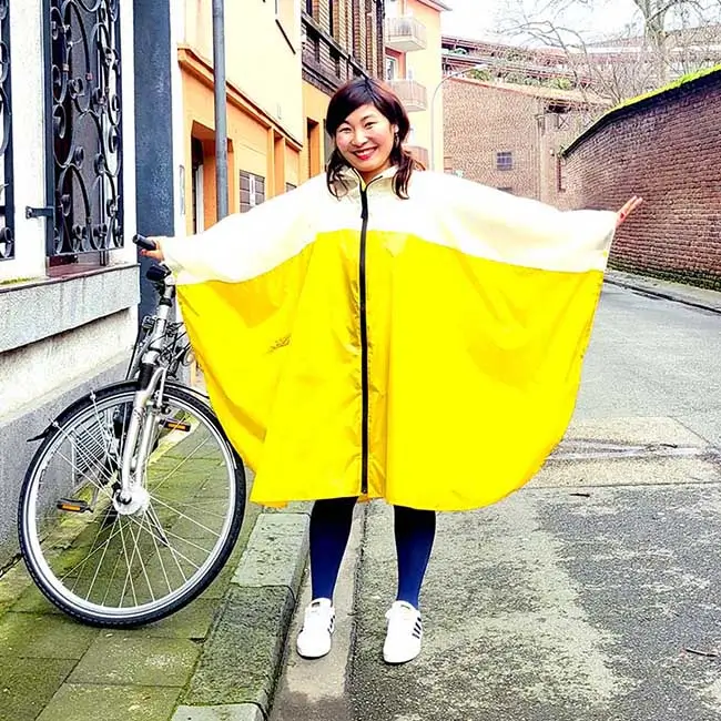 Damen Regenponcho zum Fahrradfahren