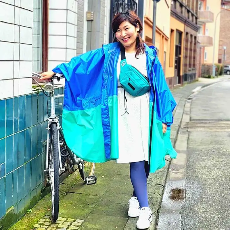 Damen Regenponcho zum Fahrradfahren