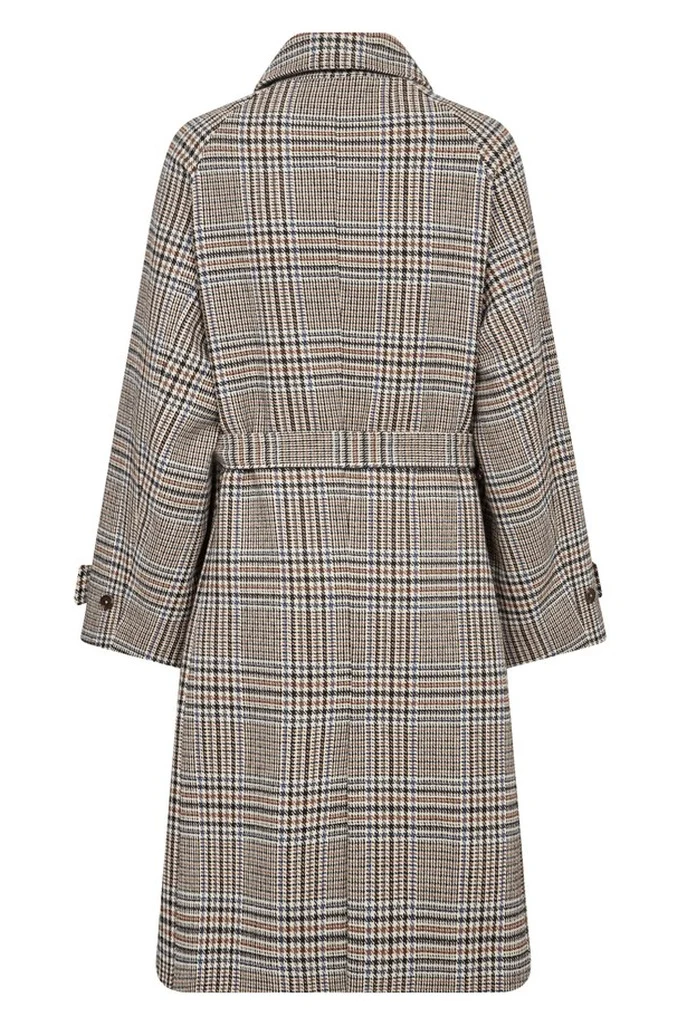 Selestine Check Coat | Oxford Tan | Jakke fra Mos Mosh