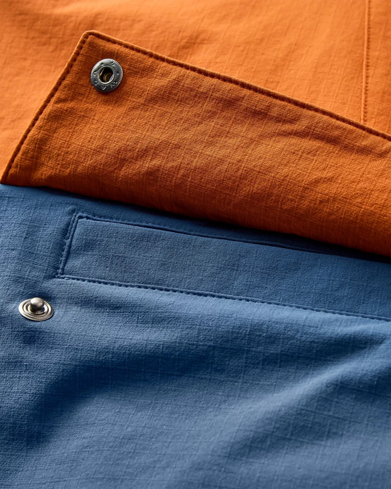 Ocean Light Softshell Anorak - Dunkles Denim/Sonnenuntergangs-Orange