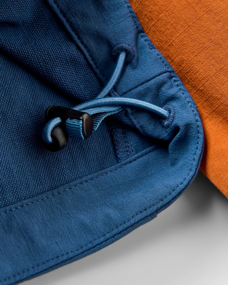 Ocean Light Softshell Anorak - Dunkles Denim/Sonnenuntergangs-Orange