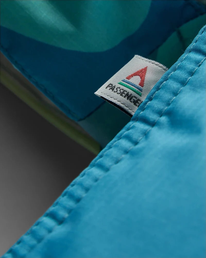Waves Sherpa Lined Surf-Poncho - Vista Patchwork Aqua