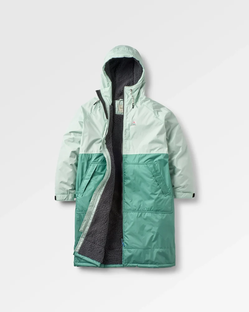 Waves Sherpa-gefütterter Surf-Poncho - Pfefferminz/ Tiefes Meer