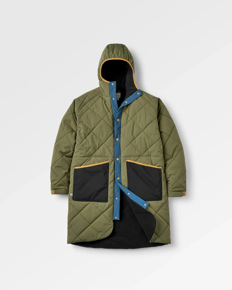 Campscape Fleece gefütterter Parka - Schwarz/Khaki