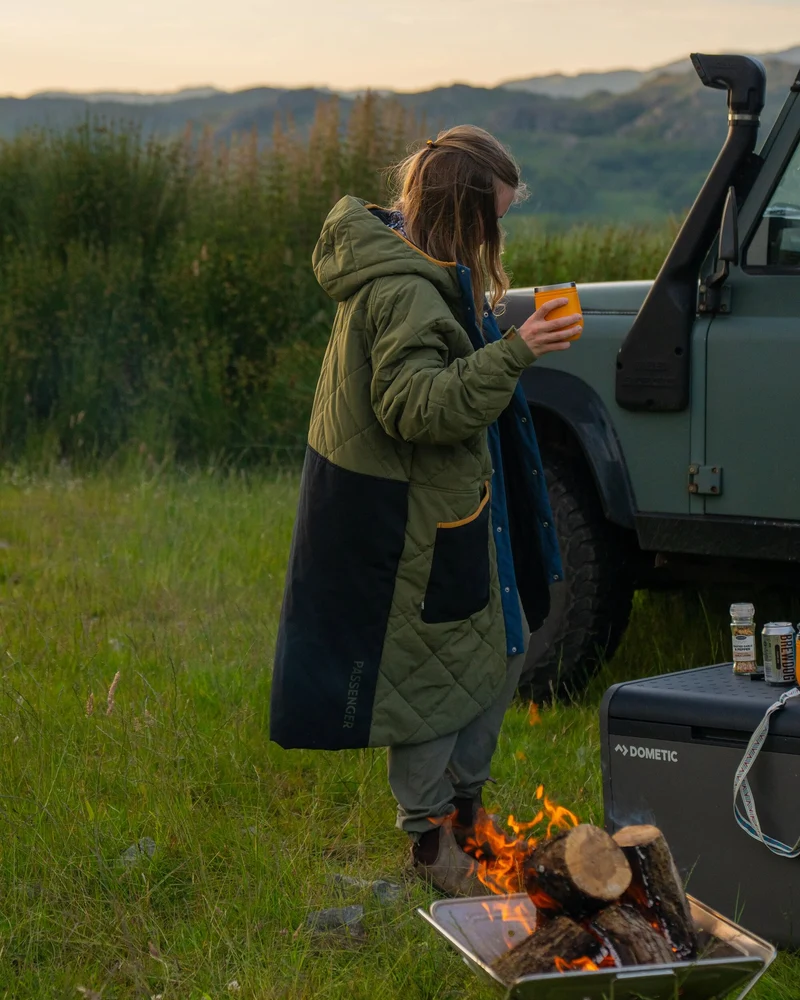 Campscape Fleece gefütterter Parka - Schwarz/Khaki