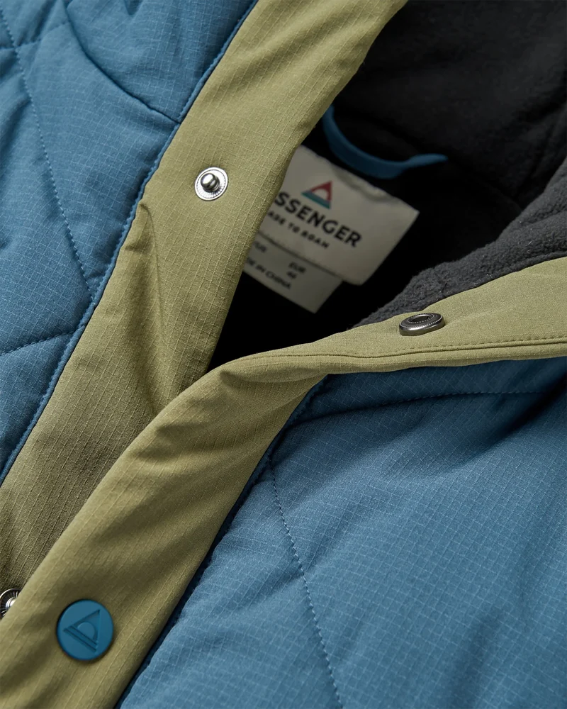 Campscape Fleece gefütterter Parka - Khaki/Dunkles Denim