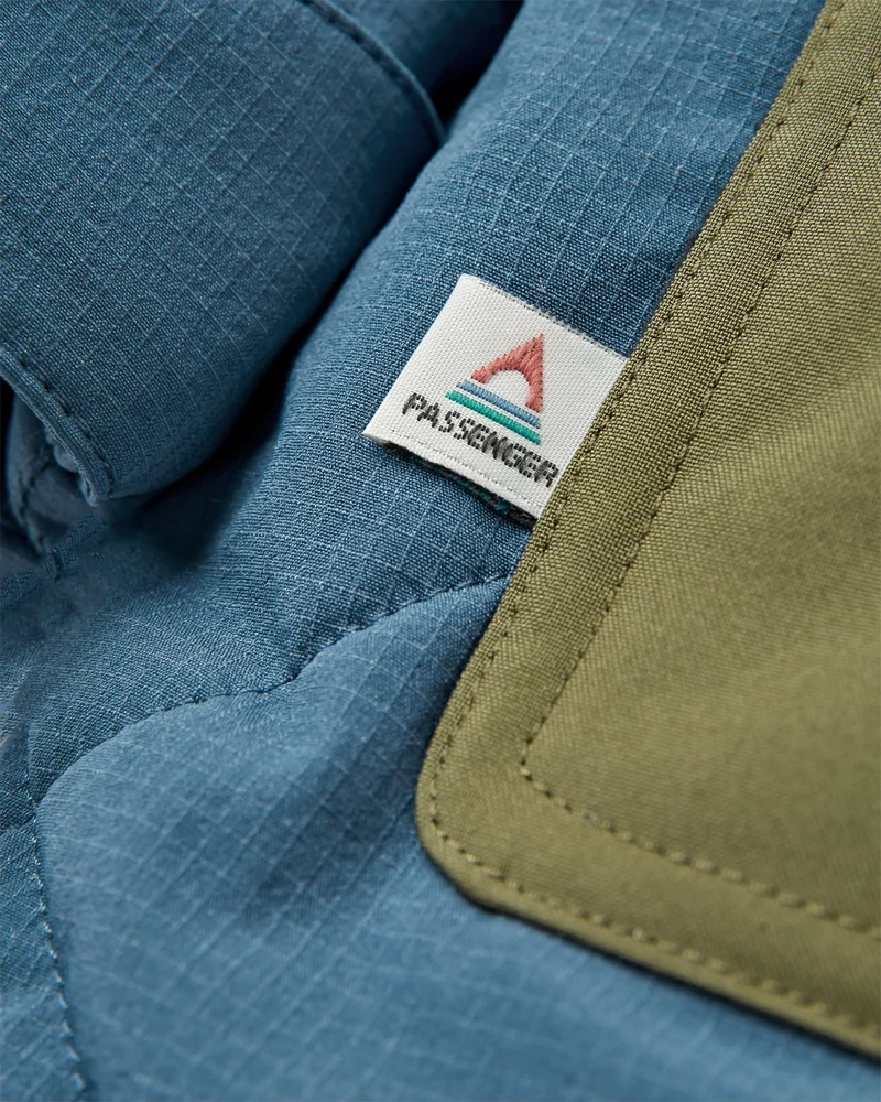 Campscape Fleece gefütterter Parka - Khaki/Dunkles Denim