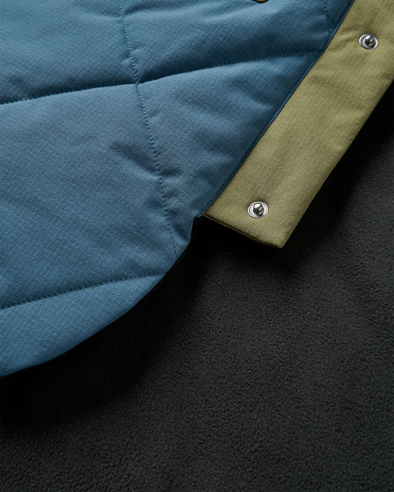 Campscape Fleece gefütterter Parka - Khaki/Dunkles Denim
