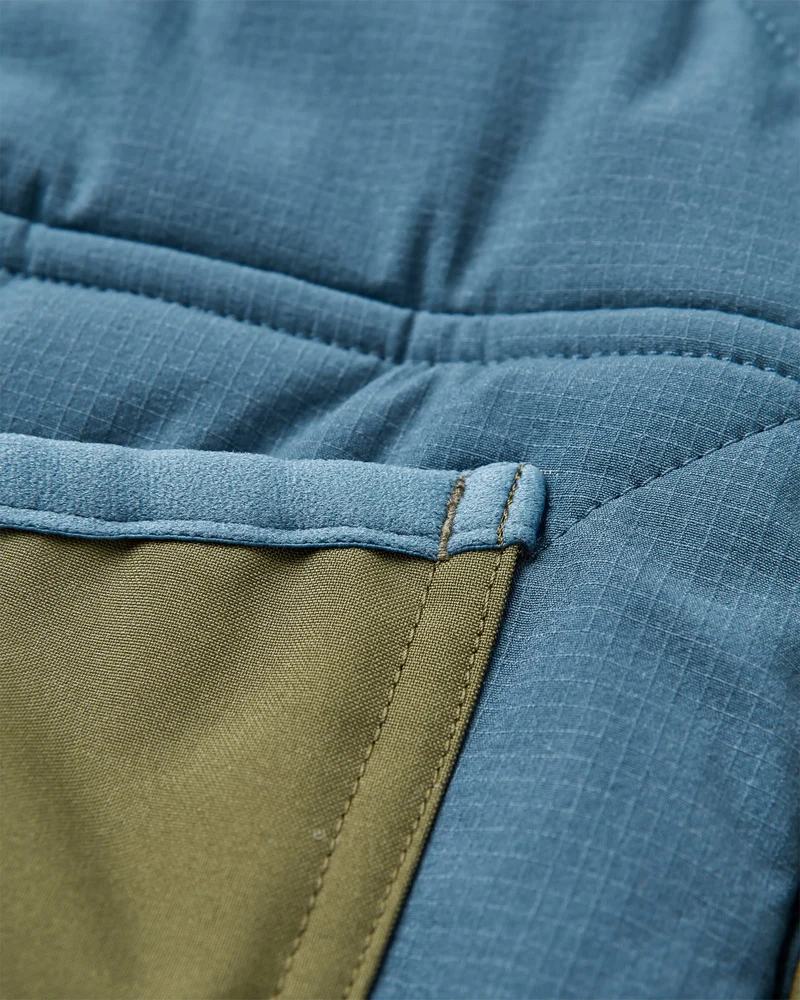 Campscape Fleece gefütterter Parka - Khaki/Dunkles Denim