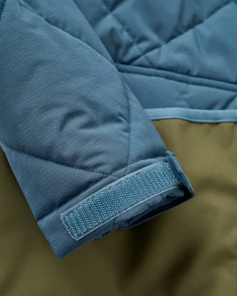 Campscape Fleece gefütterter Parka - Khaki/Dunkles Denim