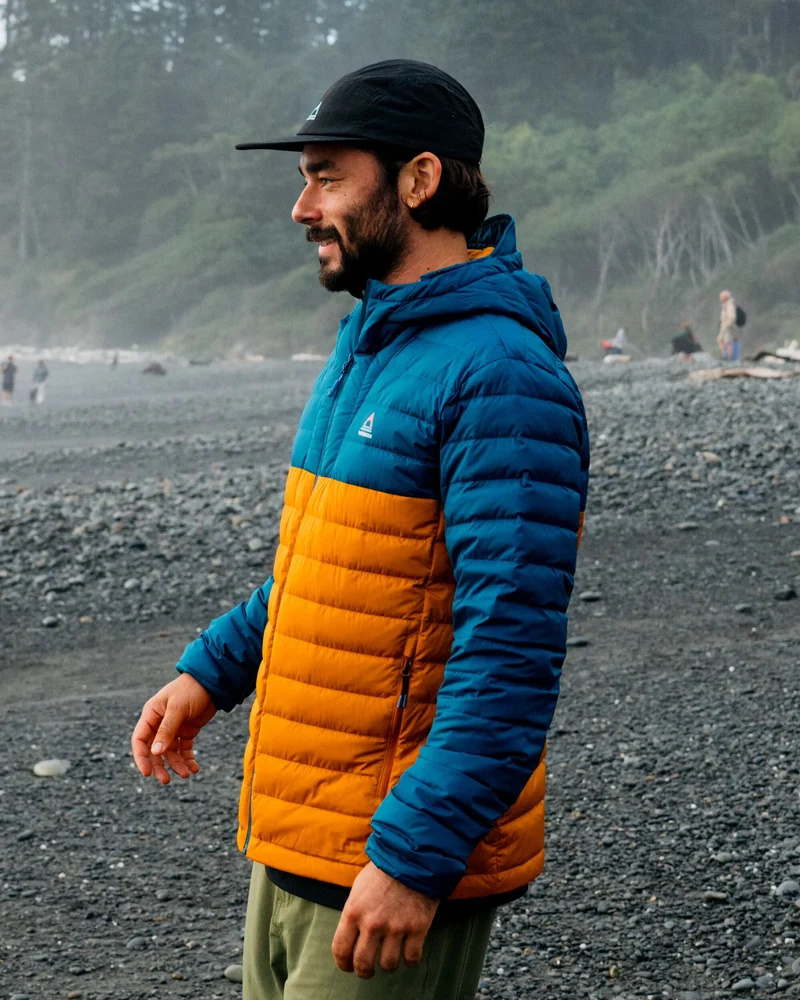 Ashland Daunenjacke - Retro Orange/Tidal Blue