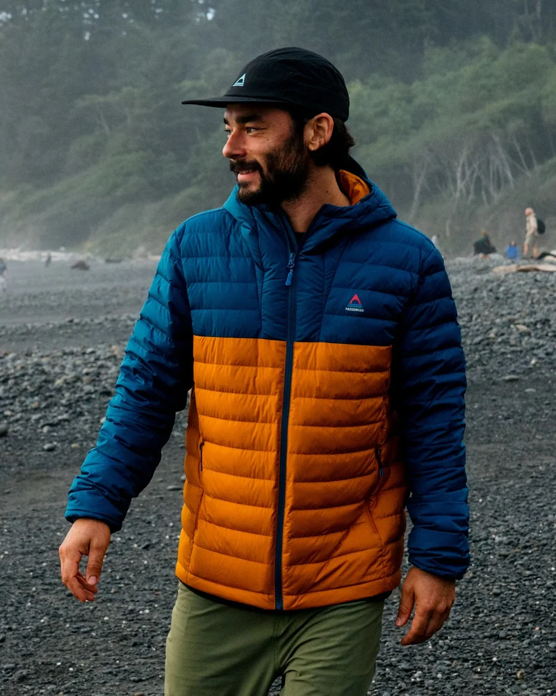 Ashland Daunenjacke - Retro Orange/Tidal Blue