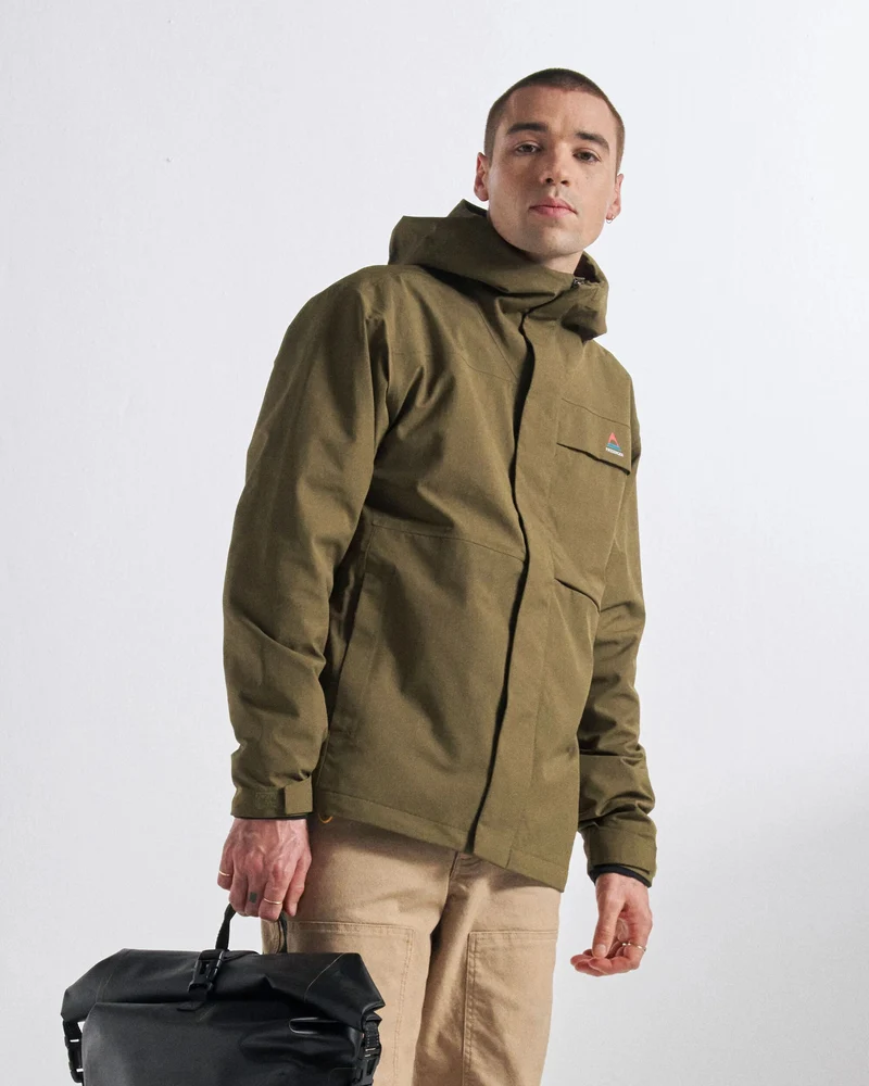 Overland Wasserdichte Jacke - Dunkeloliv
