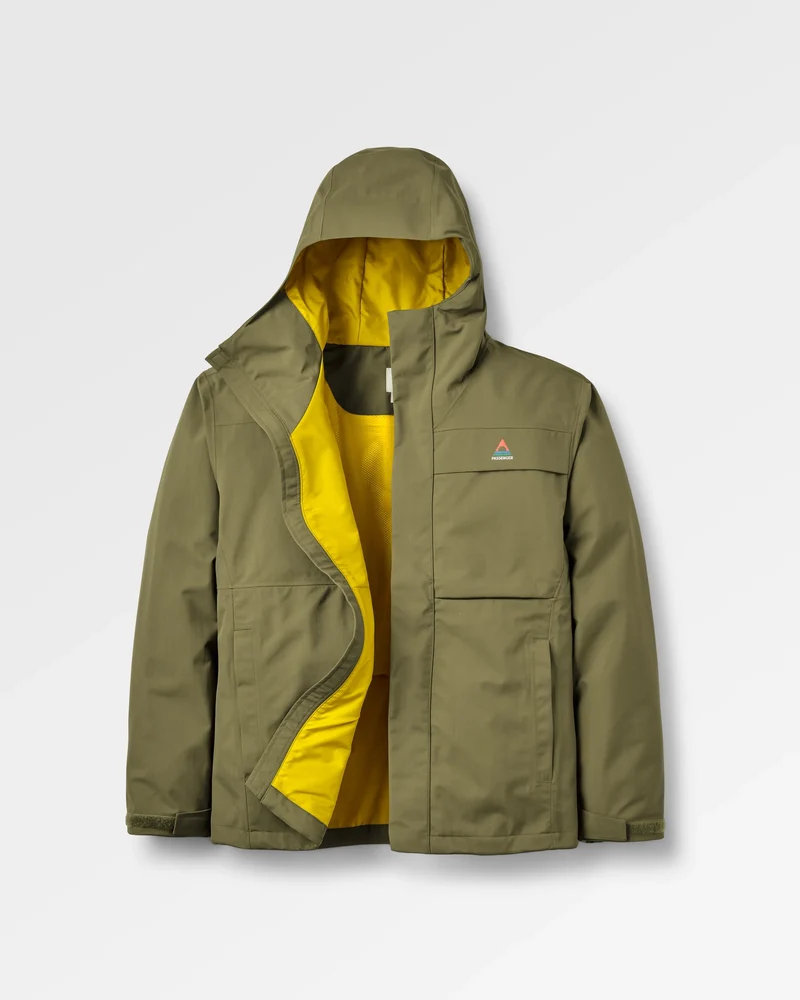 Overland Wasserdichte Jacke - Dunkeloliv