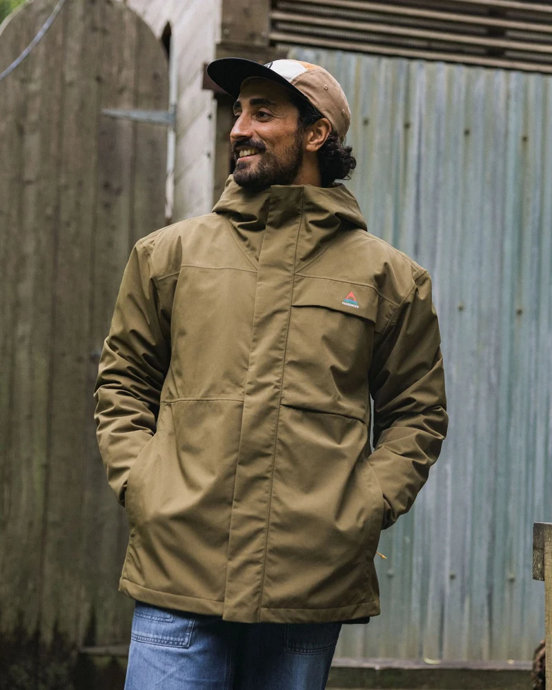 Overland Wasserdichte Jacke - Dunkeloliv