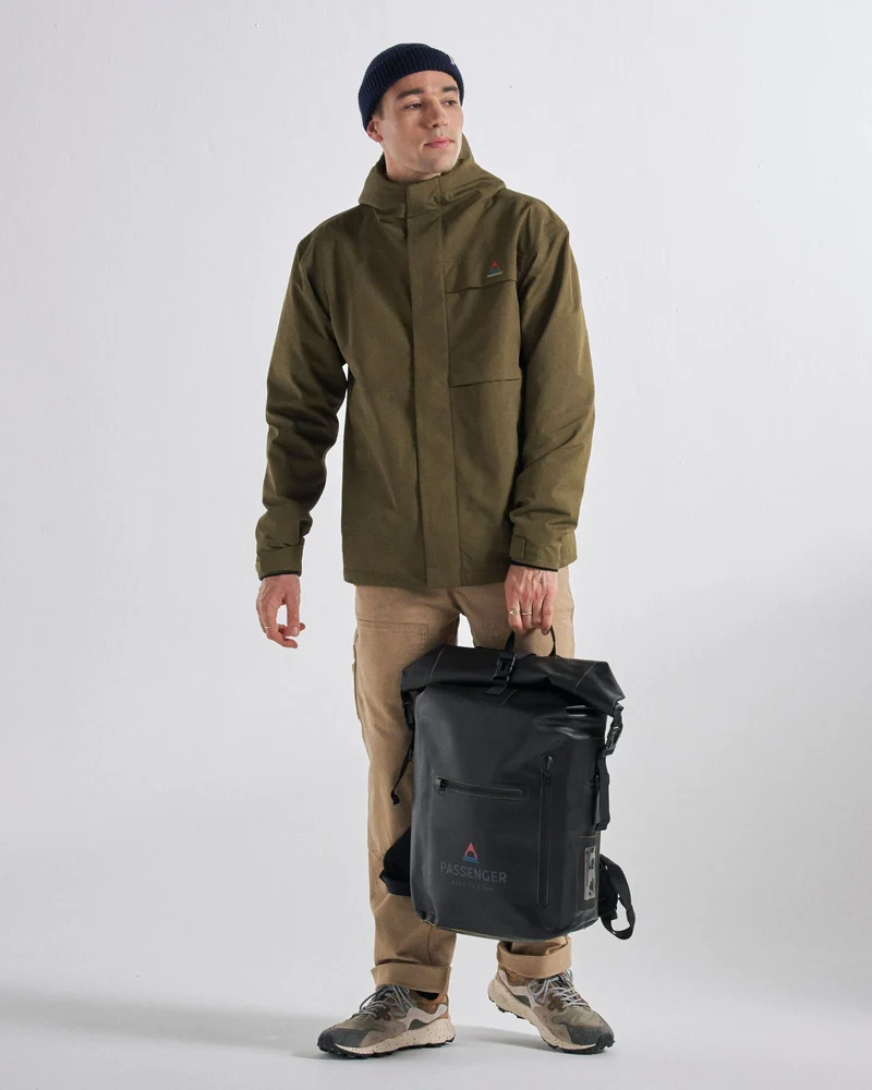 Overland Wasserdichte Jacke - Dunkeloliv