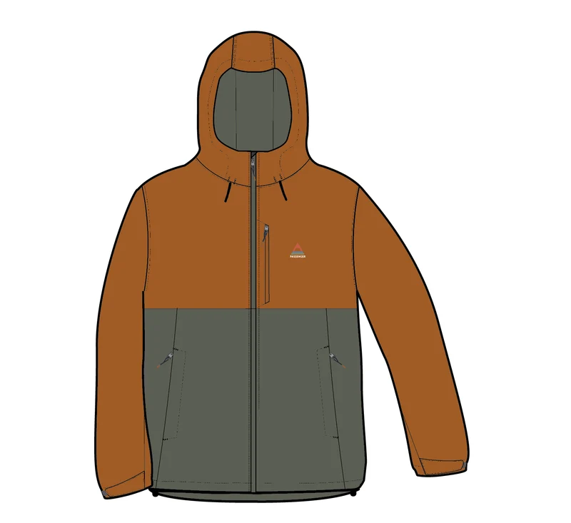 Eclipse Isolierte Wasserdichte Jacke - Retro Orange/Dusty Olive