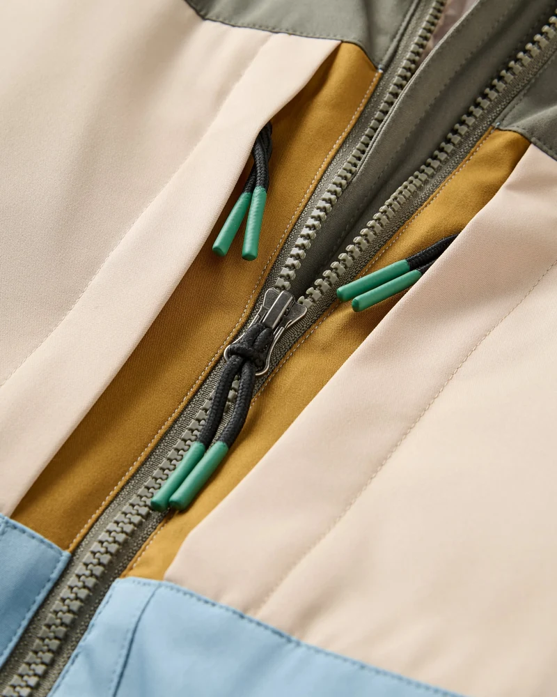 Lumi Farbblock Parka - Verblasstes Denim